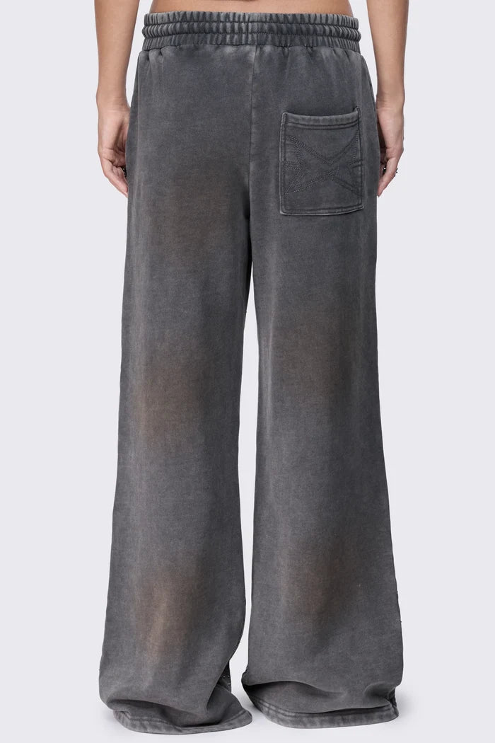 Gleam Mud Wash Rhinestone Sweatpants
