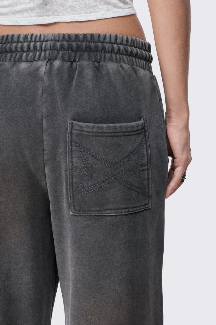 Gleam Mud Wash Rhinestone Sweatpants