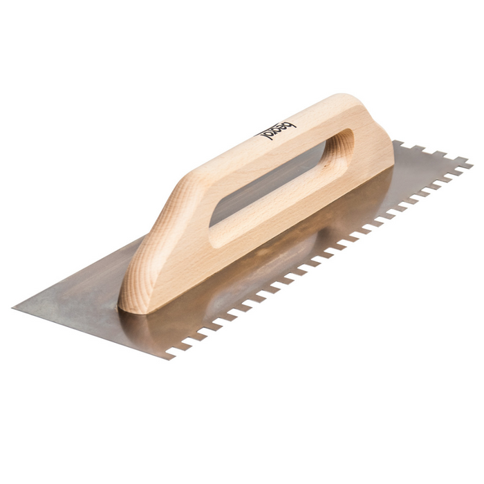 Gleterica Inox 480x130mm nazubljena 10x10mm drvena drška BEOROL