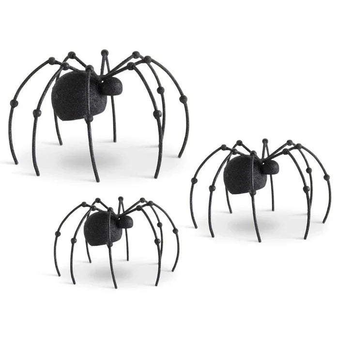 Glitter Black Metal Spider