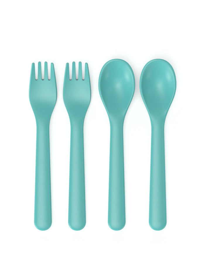 Photo of EKOBO Go Cutlery Set (2 x fork & spoon) ( Lagoon ) [ EKOBO ] [ Cutlery ]