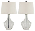 Gregsby - Clear / Black - Glass Table Lamp (Set of 2)