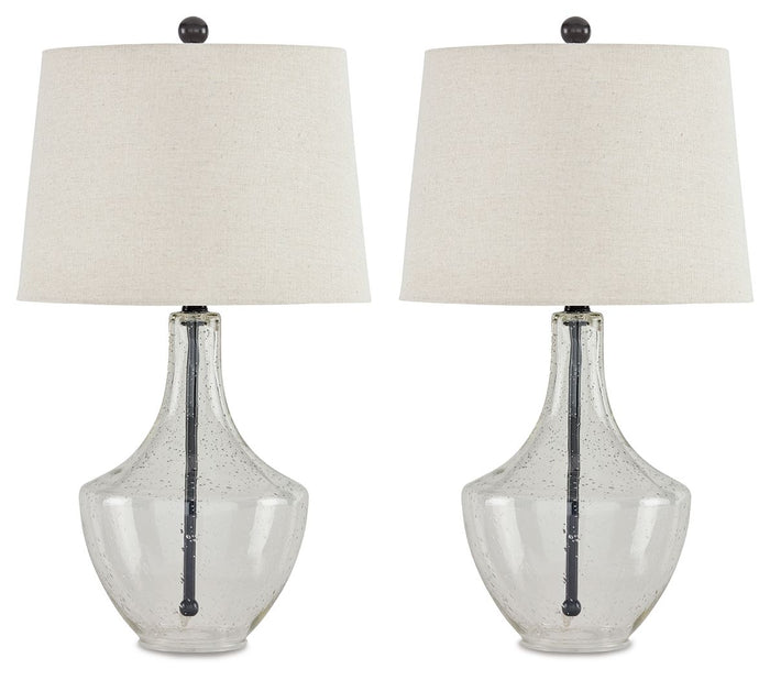 Gregsby - Clear / Black - Glass Table Lamp (Set of 2)