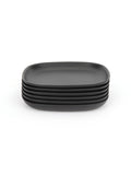 Photo of EKOBO Gusto Cocktail Plate Set (6 Plates) ( Black ) [ EKOBO ] [ Plates ]