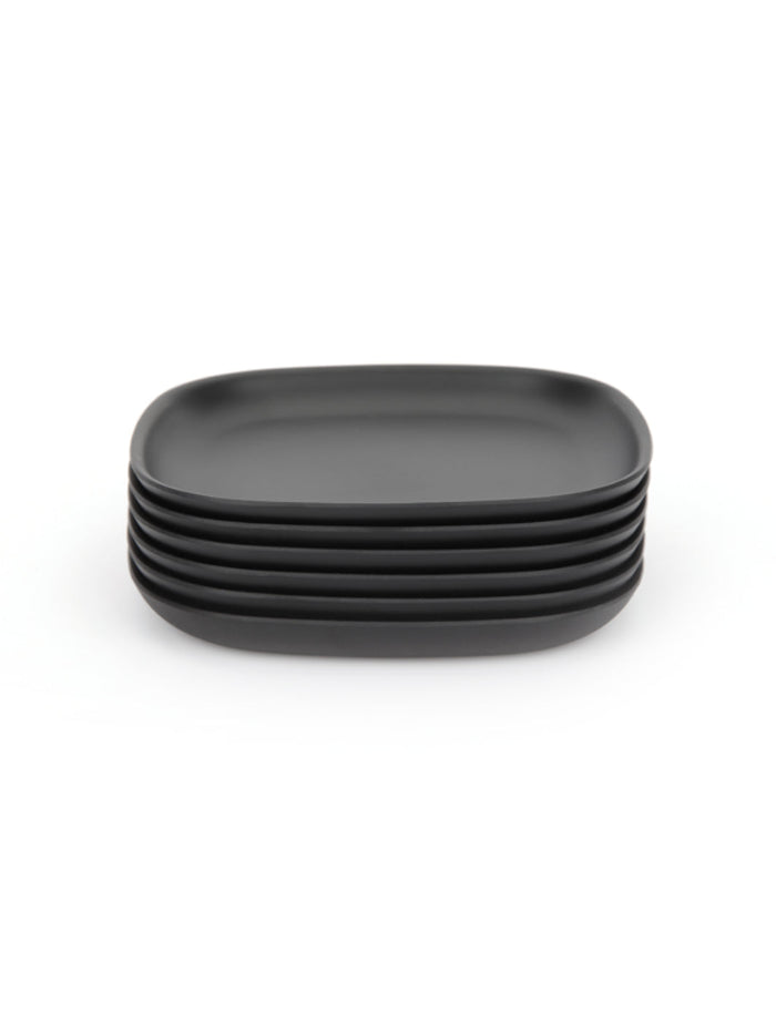 Photo of EKOBO Gusto Cocktail Plate Set (6 Plates) ( Black ) [ EKOBO ] [ Plates ]