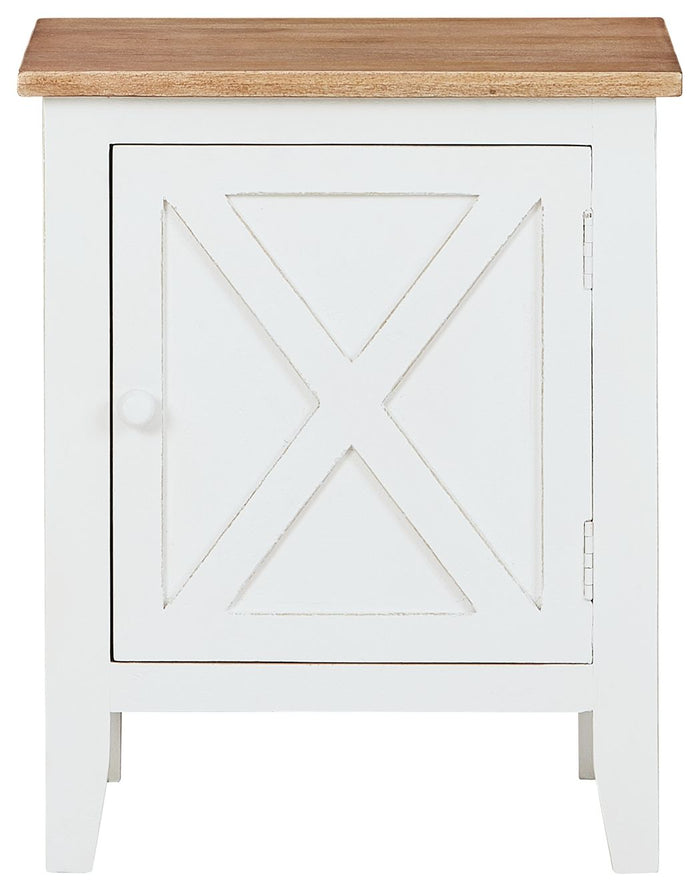 Gylesburg - White / Brown - Accent Cabinet