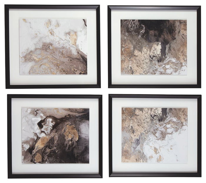 Hallwood - Light Brown - Wall Art Set (Set of 4)