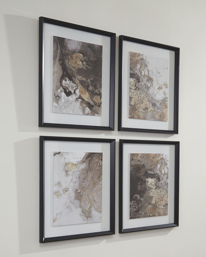 Hallwood - Light Brown - Wall Art Set (Set of 4)