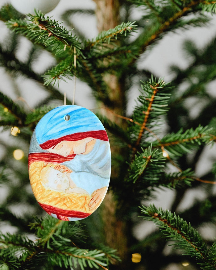 Holy Family Ceramic Ornaments
