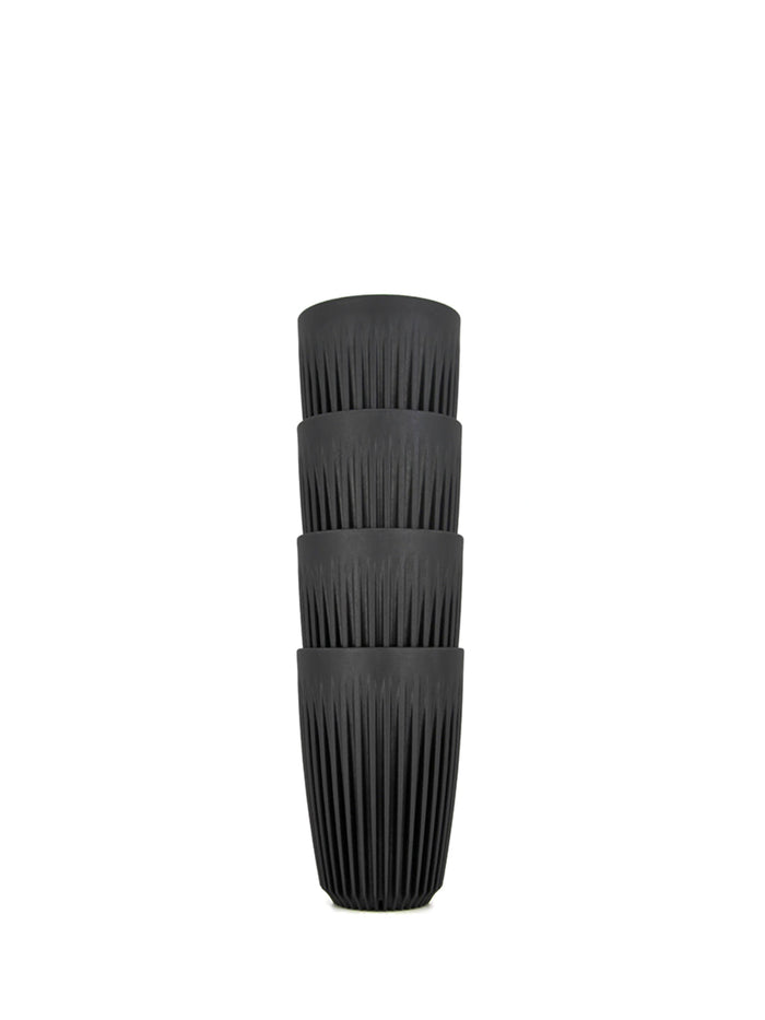 Photo of HUSKEE Cup (12oz/355ml) (4-Pack) ( Charcoal ) [ Huskee ] [ Coffee Cups ]