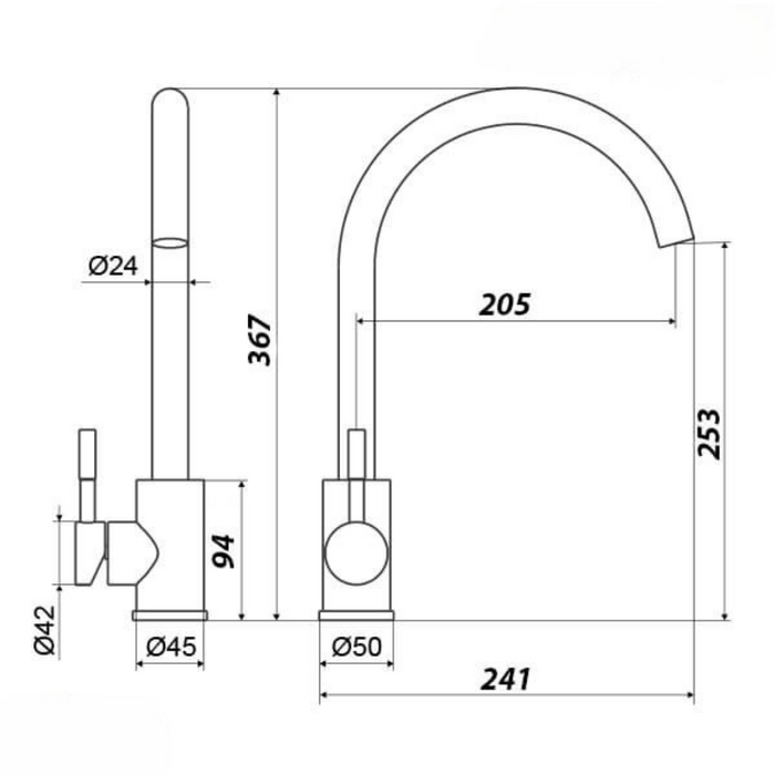 Inox baterija sudopera-crna 486007 Slovarm