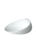 Photo of COOKPLAY Jomon Large Bowl-Plate (18x14cm/7.1x5.5in) ( Glazed White ) [ Cookplay ] [ Bowls ]