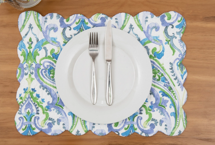 Juliet Floral Damask Placemat- Rectangle