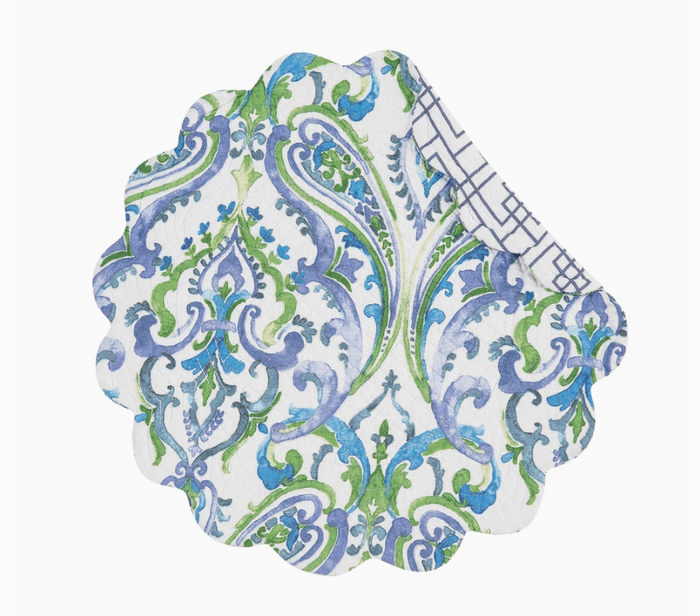 Juliet Floral Damask Round Placemat