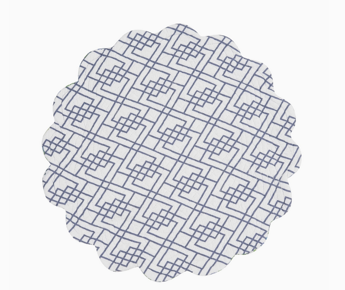Juliet Floral Damask Round Placemat