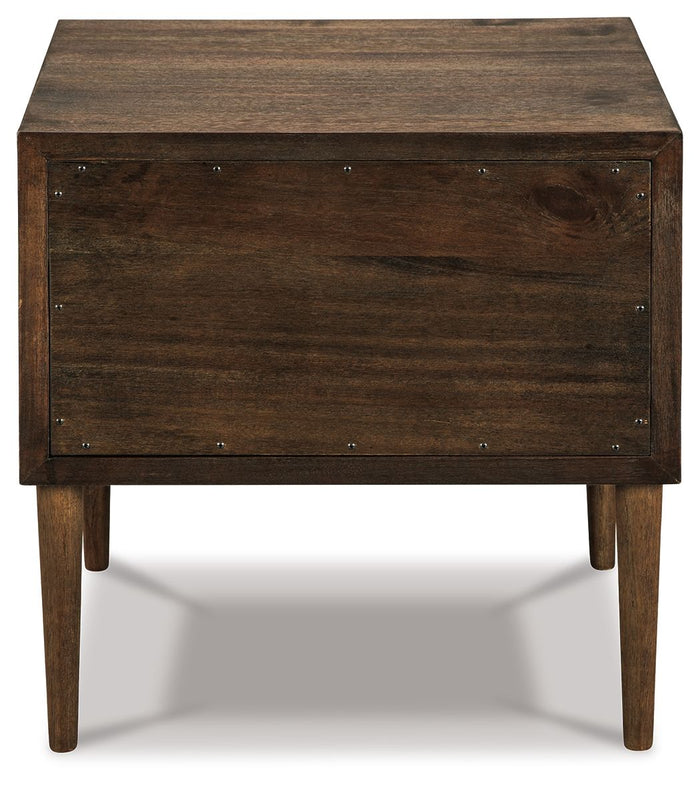 Kisper - Dark Brown - Square End Table