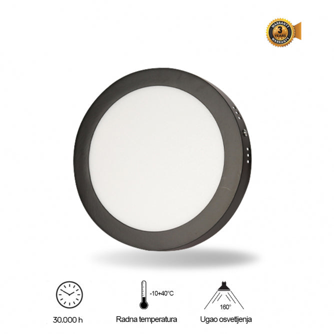 LED PANEL N/Z KNC5-18W 6500K CRNI BB Link