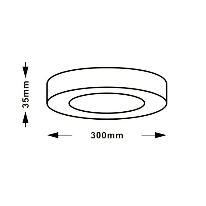 LED PANEL N/Z KNC5-24W 6500K CRNI BB Link