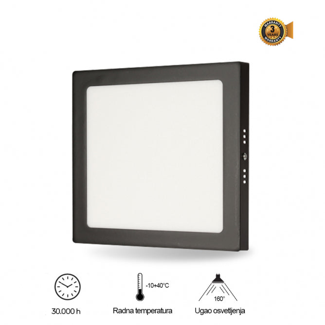 LED PANEL N/Z KNS5-24W 4000K CRNI BB Link
