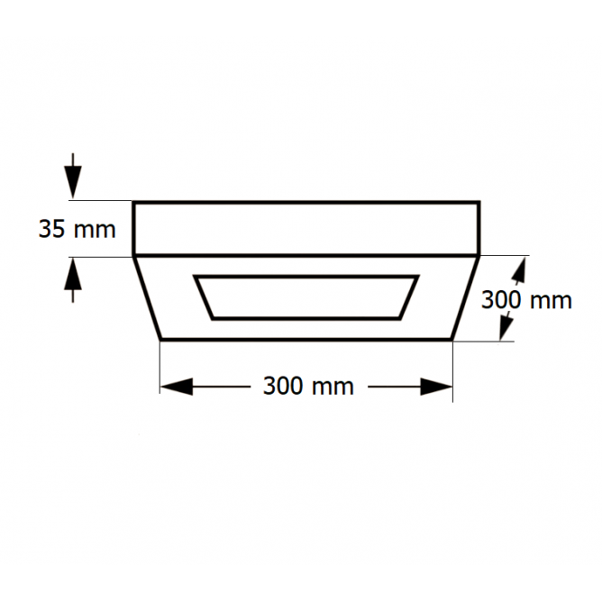 LED PANEL N/Z KNS5-24W 4000K CRNI BB Link