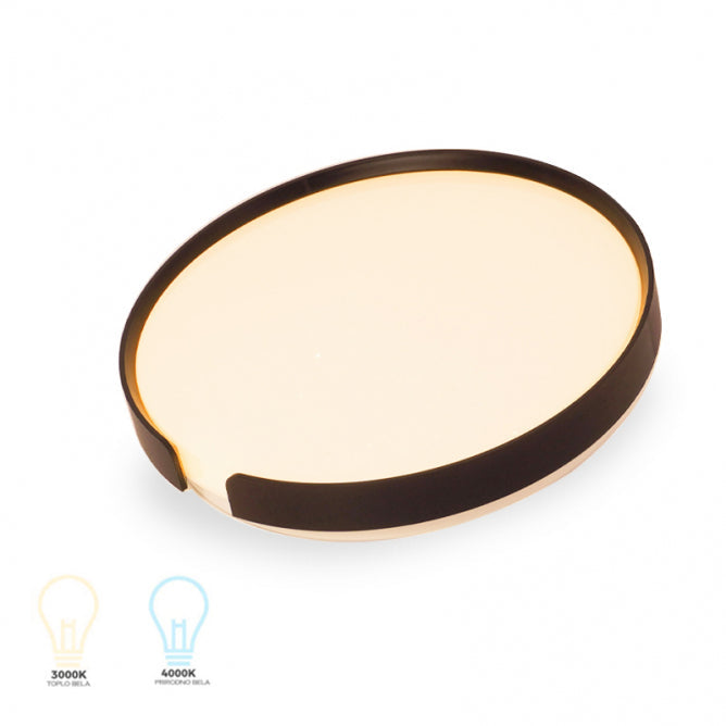 LED PLAFONJERA EL2494 24W 3000/4000K CRNA BB Link