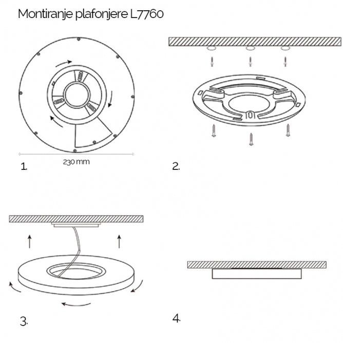 LED PLAFONJERA L7760 18W 4000K SENZOR (LV18W) BB Link