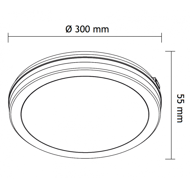 LED PLAFONJERA X09 300 24W 3000/4000/6500K IP65 ANTRACIT BB Link