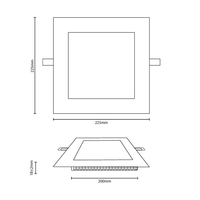 LYNCO Led panel 18W 6000K ugradna kocka
