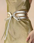 Metallic Vegan Leather Belt