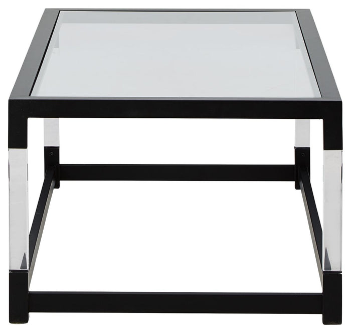 Nallynx - Metallic Gray - Rectangular Cocktail Table