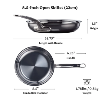 NanoBond Stainless Steel 8.5" Skillet