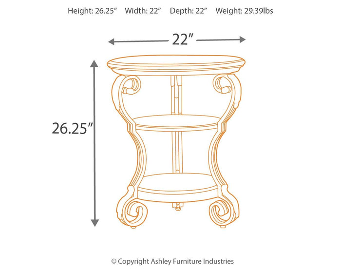 Nestor - Medium Brown - Chair Side End Table