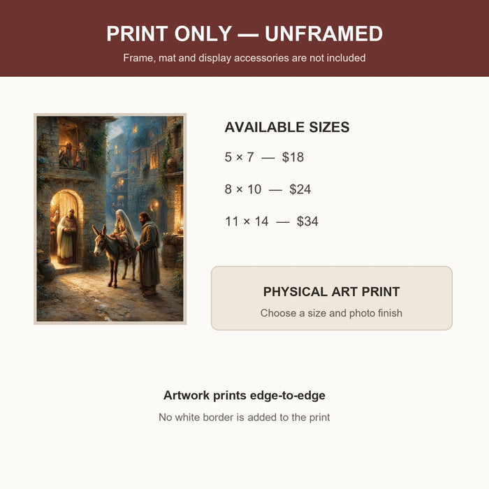 No Room at the Inn Catholic Art Print 5