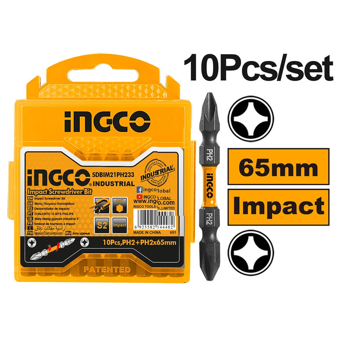 Odvijački udarni bit SDBIM21PH233 PH2+PH2 65MM 10/1 INGCO