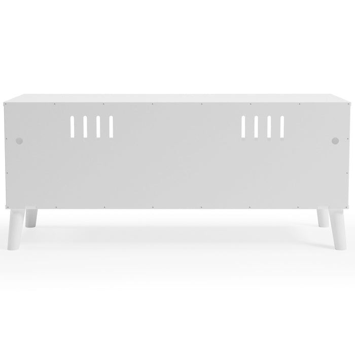 Piperton - White / Brown - Medium TV Stand