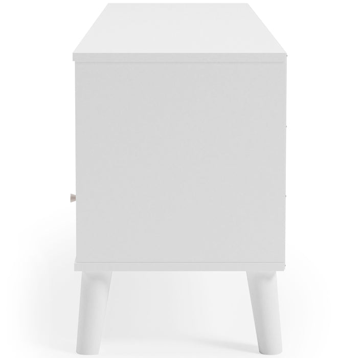 Piperton - White / Brown - Medium TV Stand