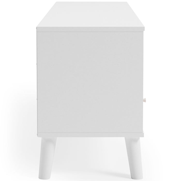 Piperton - White / Brown - Medium TV Stand
