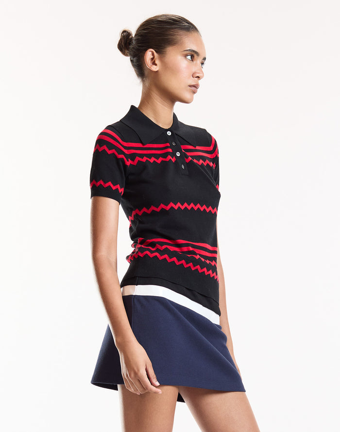 Navy ColorBlock Mini Skirt