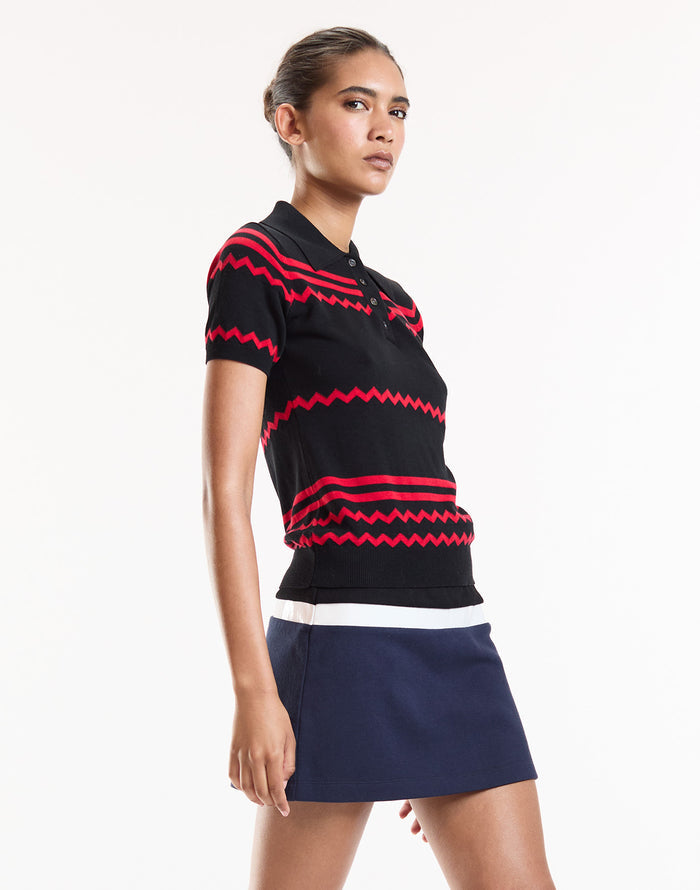 Navy ColorBlock Mini Skirt