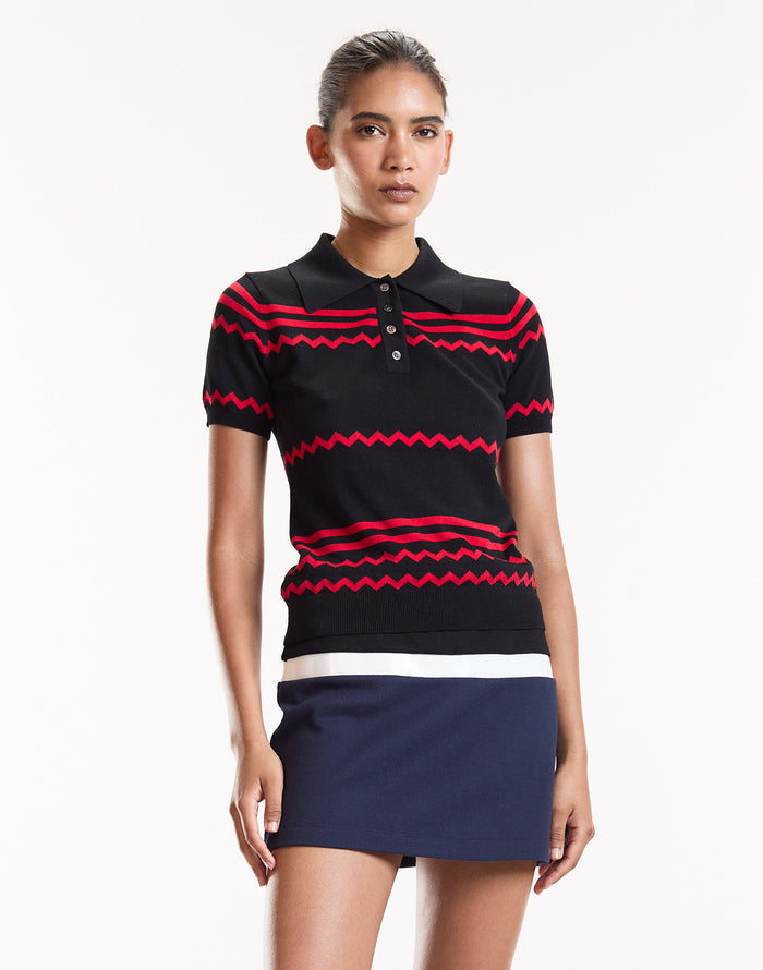 Navy ColorBlock Mini Skirt