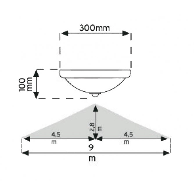 Plafonjera senzor 1024 2xE27 bela BB Link