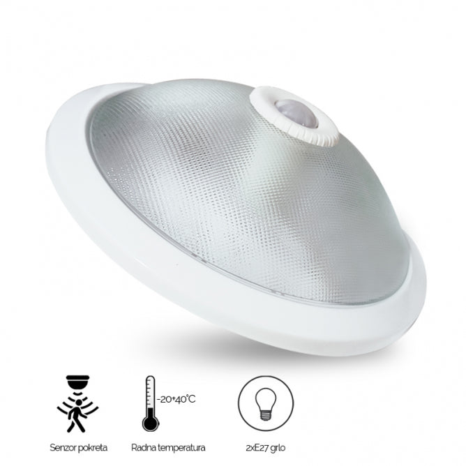 Plafonjera senzor 1024 2xE27 bela BB Link