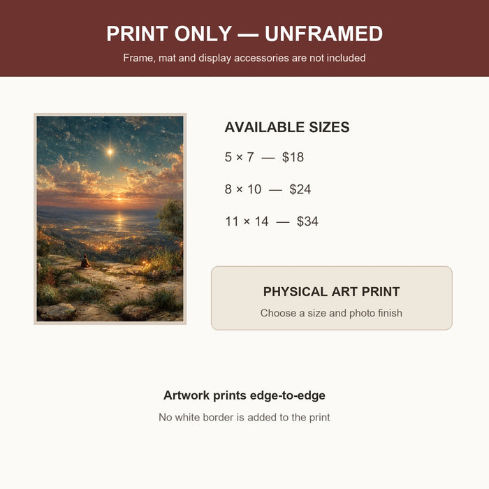 Prayer Above the Holy City Catholic Art Print 5