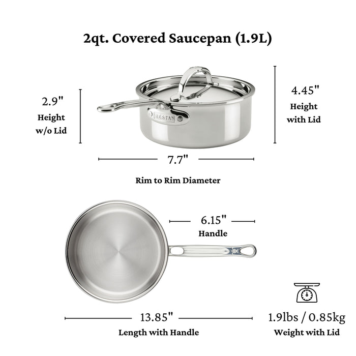 ProBond Luxe 2QT Covered Saucepan