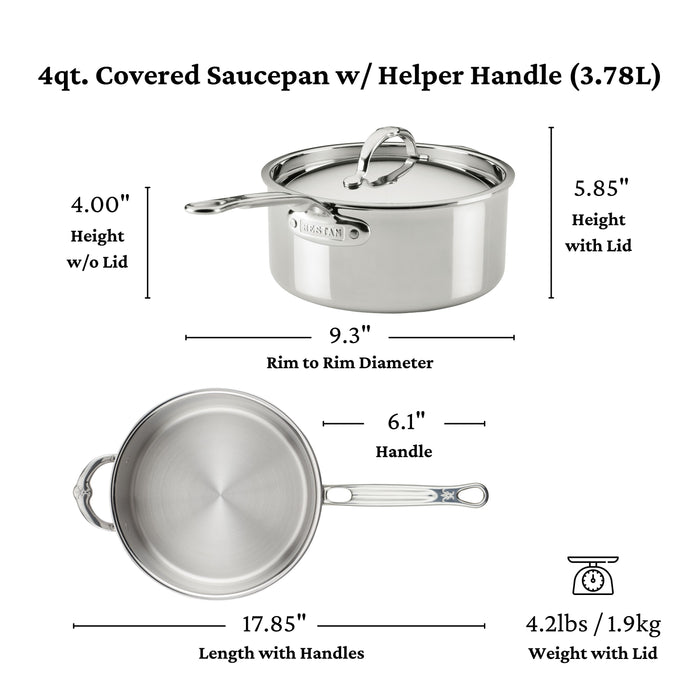 ProBond Luxe 4QT Covered Saucepan