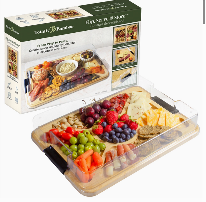 Rectangle Bamboo Covered Charcuterie Board