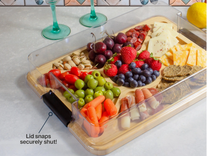 Rectangle Bamboo Covered Charcuterie Board