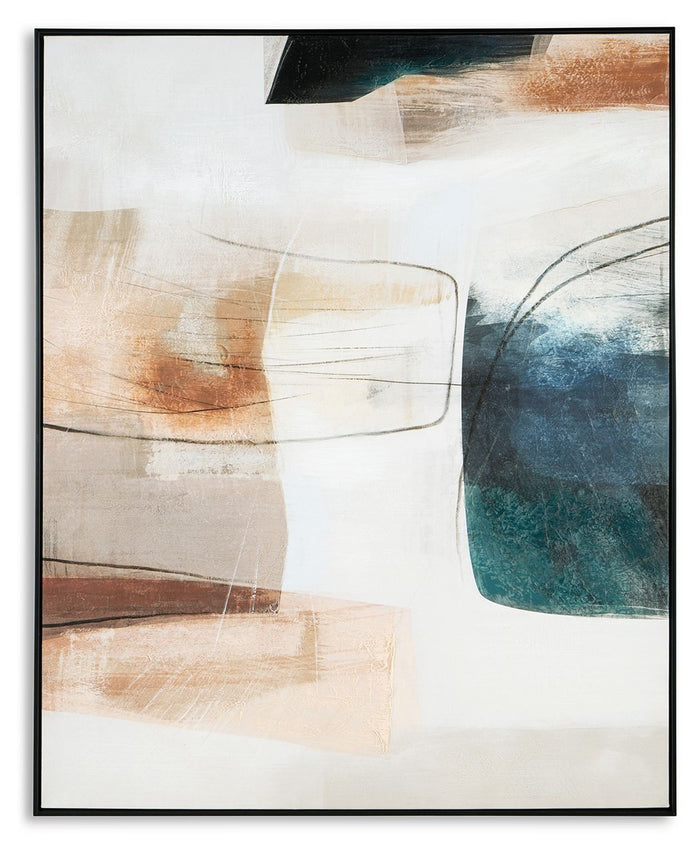 Reedford - White / Gray / Pink - Wall Art