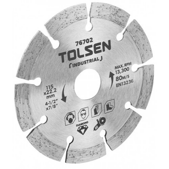 Rezna ploča dijamantska segmentna 125x22.2mm Tolsen