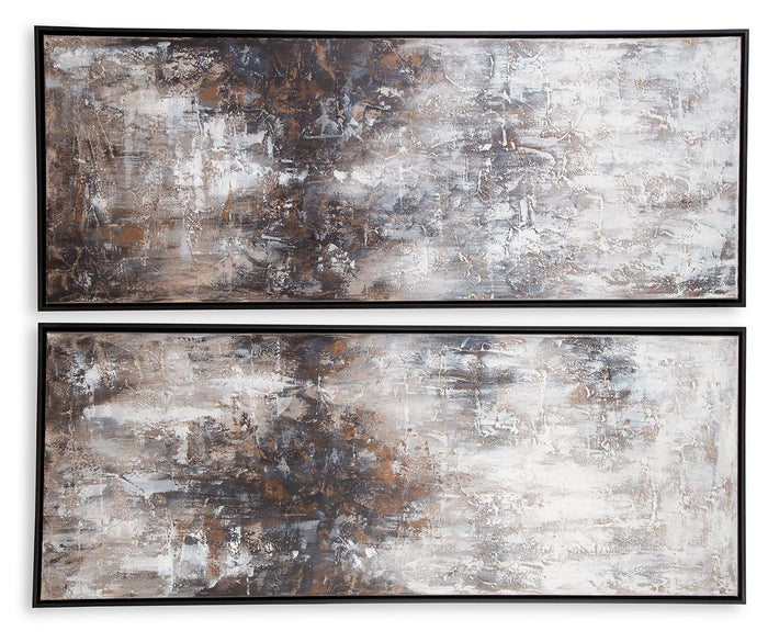 Sahriana - Brown / Beige - Wall Art Set (Set of 2)